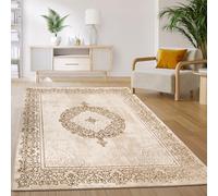 Paco Home Tapis Salon Chambre Vintage Oriental Abstrait Motif Moderne Beige Blanc, Dimension:200x280 cm