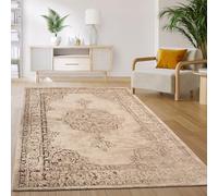 Paco Home Tapis Salon Chambre Vintage Oriental Abstrait Motif Moderne Beige, Dimension:200x280 cm
