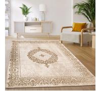 Paco Home Tapis Salon Chambre Vintage Oriental Motif Abstrait Beige Blanc Beige 200x280 cm
