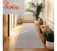 Paco Home Tapis Salon Moelleux Ultra Doux à Poils Courts - Antidérapant, Lavable, Confort Idéal pour Salon et Chambre, Dimension:100x200 cm, Couleur:Argent