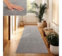 Paco Home Tapis Salon Moelleux Ultra Doux à Poils Courts - Antidérapant, Lavable, Confort Idéal pour Salon et Chambre, Dimension:80x150 cm, Couleur:Gris