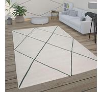 Paco Home Tapis Salon Scandinave Motif Diamant Moderne Blanc Différents Designs Tailles, Dimension:120x170 cm, Couleur:Blanc 3