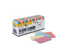 Pacon Lot de 1 000 cartes flash vierges, 5,1 x 7,6 cm, 5 couleurs assorties, outils d'apprentissage, cartes de révision, enseignement, idéales pour les écoles, les devoirs et l'école à domicile