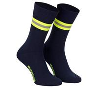 PACOTEX Paire de chaussettes héros bleu marine, jaune/argent/jaune - Pour héros du quotidien des pompiers et des organismes de secours