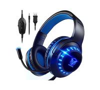 Pacrate Casque Gaming Casque PS5 Compatible Nintendo Switch,PS4,Xbox One,PC | Casque Gamer Casque Filaire, Bass Boost, Micro Flexible 120° Anti-Bruit, Grand Confort, Cadeau Gamer
