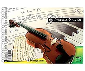 Pacsa 18801 Cahier de Musique 8 portées 1/4 20 Feuilles
