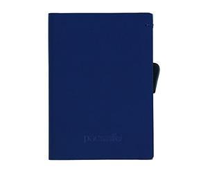 Pacsafe RFIDsafe TEC Slider Wallet pour 5 cartes de crédit, pochette, étui pour cartes de crédit avec protection antivol, porte-cartes en PU au design fin, sac à main avec technologie RFID, bleu/rouge