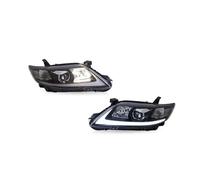 PaCsci Ensemble Lampe Phares Pour Toyota Pour Camry 2009-2011 Ensemble De Phare De Voiture LED Projecteur Principal(2PCs Black LHD)