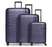 Pactastic Collection 04 + BC, Violet métallisé, Kofferset (3-teilig) erweiterbar, Valise rigide avec roulettes pivotantes