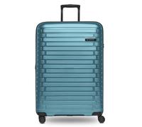 Pactastic Collection 04 THE LARGE + 4 roulettes Trolley L 75 cm avec soufflet d'extension bleu