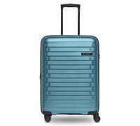 Pactastic Collection 04 THE MEDIUM + 4 roulettes Trolley M 66 cm avec soufflet d'extension bleu