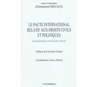 Pacte international relatif aux droits (le) Emmanuel Decaux (Auteur)