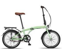 PACTO ELEVEN - 20 pouces vélo pliable de haute qualité cadre en acier, vitesse au moyeu Shimano Nexus 3, vélo de ville pliable vélo hollandais vélo pliant menthe
