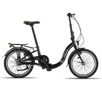 PACTO Seven N7 Vélo pliant 20 pouces avec système de pliage rapide (10 sec), cadre en aluminium (16KG), vitesse au moyeu Shimano 7, freins à main + frein à rétropédalage