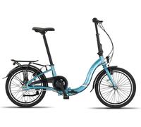 PACTO Seven N7 Vélo pliant 20 pouces avec système de pliage rapide (10 sec), cadre en aluminium (16KG), vitesse au moyeu Shimano 7, freins à main + frein à rétropédalage