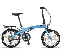 PACTO THREE Vélo pliant de haute qualité Cadre en aluminium 27 cm Roues en aluminium 20 pouces Pignons 6 vitesses Vélo pliant Shimano Freins en V