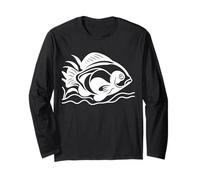 Pacu Noir Dessin Linéaire Aquariophile Manche Longue