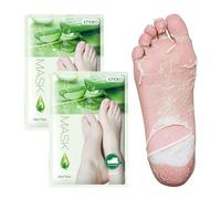 PacuM 2 Paires Peeling Pied Masque Exfoliant Pied Hydratant Foot Peel Mask Acide Lactique Adoucit Cuticules Soin D'été RéPare Peaux Craquelées Mortes pour Hommes Femmes (Aloe Vera)