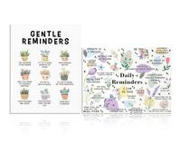 PacuM 2 Pièces Affiche Murale Motivation Quotidienne Affiche Decoration Murale Toile Tableaux, Posters et Arts Décoratifs pour Décorer Bureau Salon Chambre Studio Yoga 30 X 40CM Sans Cadre