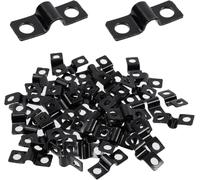 PacuM 60 Pièces Colliers de Serrage en U 6mm Colliers de Serrage en U à 2 Trous Collier de Tuyau en U Fixation Murale et Attache Grillage Rigide pour Clôture en Treillis à Tige Tubes Fils