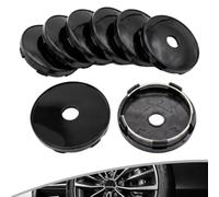 PacuM 8 Pièces Cache Moyeu 60mm Universels Centre De Jante Capuchons | Enjoliveurs Centre De Roue De Voiture En Noir ABS Compatible Mercedes et VW et Audi, Cache Jante Accessoires Voitures