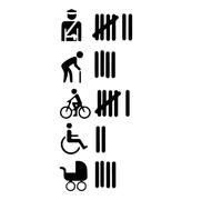 PacuM Autocollant de comptage d'accidents frappés, étiquette Humoristique, Blague de Voiture, Blague drôle, Nombre d'accidents de Camion (Color : Black, Size : 20cm*7.8cm)