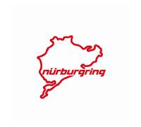PacuM Autocollants et décalcomanies drôles for vitre arrière de voiture, style de course sur route, Nurburgring (Color : Red, Size : 25cm*22.3cm)