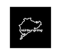 PacuM Autocollants et décalcomanies drôles for vitre arrière de voiture, style de course sur route, Nurburgring (Color : White, Size : 14cm*12.5cm)
