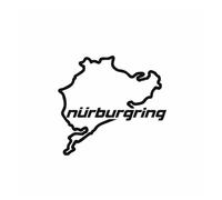 PacuM Autocollants et décalcomanies drôles for vitre arrière de voiture, style de course sur route, Nurburgring (Color : Black, Size : 14cm*12.5cm)