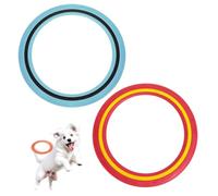 PacuM Lot de 2 frisbee pour chien, disques volants flottants en caoutchouc | Jouets d'extérieur indestructibles, pour stimuler le plaisir, l'entraînement et le désir de poursuivre