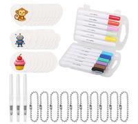 PacuM Magic Puffy Paint Set Avec 24 Foam Texture Painting Paper 12 Marqueurs Acryliques Couleur 3d Peinture Magique pour Peinture Texturée Mousse Création Cartes Vœux Projets Bricolage