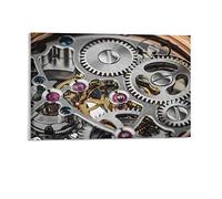 PacuM Murale d'art l'image imprimée Rétro Mécanique Montre Gear toile peinture Poster Chambre Decoration Sport Paysage Bureau Salle Decoration 30x40cm (Sans cadre)