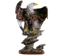 PacuM Sculpture de Style américain, Aigle majestueux sur Roche, Statue de Bureau, bibliothèque, décoration d'intérieur et d'extérieur, Cadeau Fantaisie
