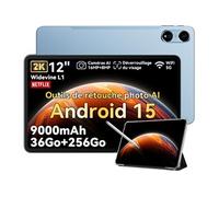 Oscal Pad 100 Tablette Tactile 12" Android 15 2.4G+5G Wifi RAM 36Go ROM 256Go/SD 2To 9000mAh 16MP+8MP Dual SIM,Mode PC WPS - Bleu Bleu G