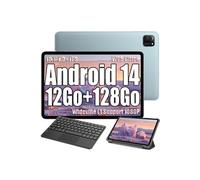 Oscal Pad 70 WiFi Tablette Tactile 10.1 HD+ IPS Android 14 2.4G+5G WiFi 6, RAM 8 Go ROM 128 Go/SD 1 To 6580mAh Bleu Avec Clavier K1 Bleu