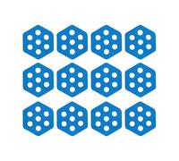 Pad De Traction De Planche De Surf - 12 Pièces Passion De Grâces Hexagone Pour Skim Cartes | Autocollants En Mousse Eva Anti--Slip Pour Sports Aquatiques | Équilibre Pad Support Pour Activités