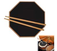 Pad d'entraînement de batterie, Drum Pad d'entraînement 12 pouces, Silicone Pad d'entraînement avec Baguettes, Pratique Pad Batterie Pour Débutants Mélomanes, Pad d'entraînement à double face