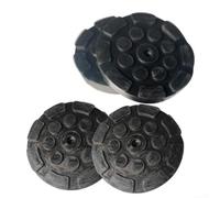 Pad Lot de 4 palets en caoutchouc robuste pour cric - Design gaufré antidérapant pour protéger les soudures et les rails de cadre - Convient aux voitures jusqu'à 3 tonnes - Diamètre : 120 mm - Noir