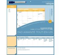 Pad mensuel calendrier aimanté tout-en-un 2026, sept. 2025-déc. 2026, organisation familiale - Collectif - Editions 365 - broché - Calendrier