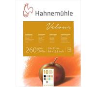 Hahnemühle FineArt - Bloc de papier pastel Velours 260 g/m² 24x32 cm couleurs assorties 10 feuilles