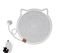 Pad scratch pour chat, grattoir de chat horizontal, réduit de rayures horizontales rondes avec jouet, accessoires pour animaux de compagnie pour chaton intérieur, lit pour broyer les art