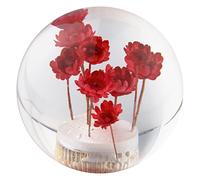 Padaodao Pommeau de levier de vitesse rond en forme de fleur pour la plupart des transmissions automatiques manuelles, rouge