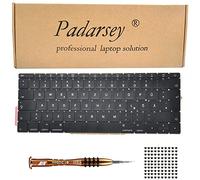 Padarsey Clavier QWERTZ de rechange allemand compatible avec MacBook Pro 13" A1708 sans pavé tactile Bar MacBookPro14,1 MacBookPro13,1 A1708 Späte 2016 mi-2017 avec 80 vis tournevis