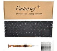 Padarsey Clavier QWERTZ de rechange allemand compatible avec MacBook Pro13 A1706 15" A1707 2016 2017 avec 80 vis tournevis