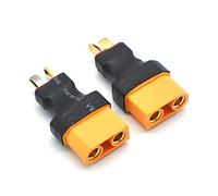 Padarsey Lot de 2 adaptateurs de conversion sans fils T-Plug Deans mâle vers XT90 XT-90 femelle pour batterie LiPo RC