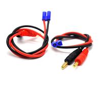 Padarsey Lot de 2 adaptateurs EC2 mâle vers fiche banane 4 mm 16 AWG 30 cm pour batterie Lipo RC (lot de 2)