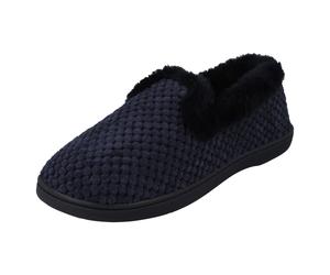 Padders Mules Cuirées Texturées Sans Fermeture Misha Femme 2E, Marine Bordo