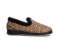 Padders Repose EE Chaussons larges en mousse à mémoire de forme pour femme, Imprimé animal, 36 EU