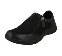 Padders Win Dual Fitting E/2E Chaussures en cuir pour femme, Black Combi, 38.5 EU