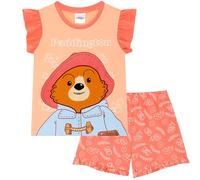 Paddington Bear Ensemble Pyjama Court 100% Coton avec Manches à Volants texturés pour Filles - 4-5 Años: 110cm